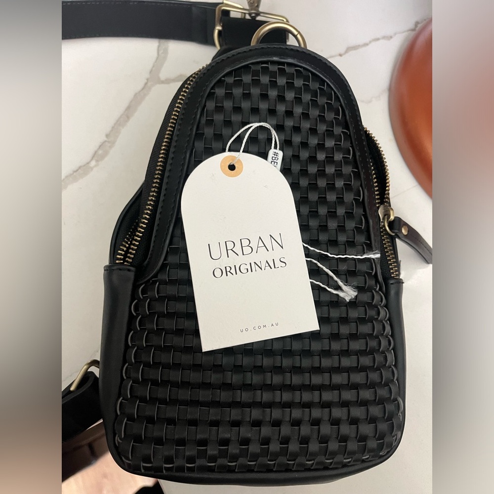 Anthropology Woven Liberty Sling Bag